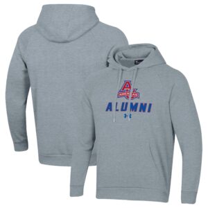 Men's Under Armour Gray American University Eagles Alumni Rival Fleece Pullover Hoodie