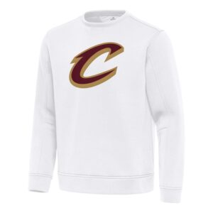 Men's Antigua  White Cleveland Cavaliers Relevant Pullover Sweatshirt