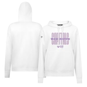 Women's Levelwear White Washington Capitals Adorn Persevere Pullover Hoodie
