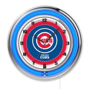Chicago Cubs 19" Double Neon Wall Clock
