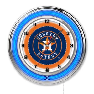 Houston Astros 19" Double Neon Wall Clock