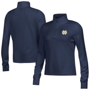 Women's Under Armour  Navy Notre Dame Fighting Irish Motion Quarter-Zip Top