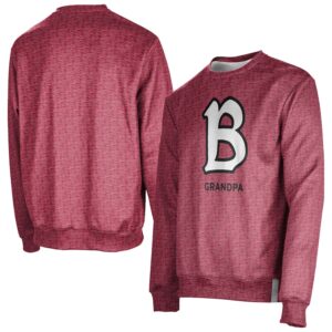Men's ProSphere Red Benedictine Eagles Grandpa 1.0 Crew Neck Pullover Sweatshirt
