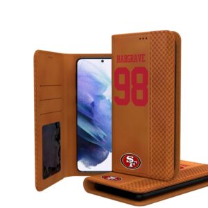 Keyscaper Javon Hargrave Brown San Francisco 49ers Galaxy Folio Case