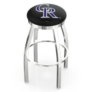 Colorado Rockies 36" Chrome Swivel Counter Stool