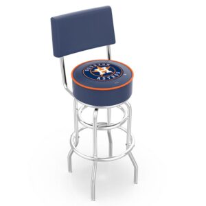 Houston Astros 25" Double Ring Chrome Swivel Counter Stool