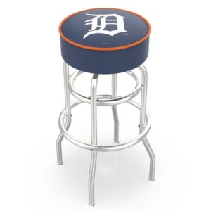 Detroit Tigers 30" Double Ring Chrome Swivel Counter Stool