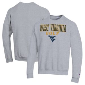 Men's Champion  Gray West Virginia Mountaineers Powerblend Crewneck Sweatshirt