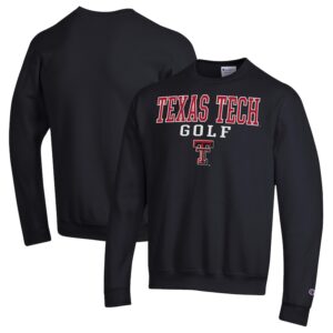 Men's Champion  Black Texas Tech Red Raiders Powerblend Crewneck Sweatshirt