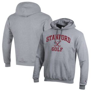 Men's Champion  Gray Stanford Cardinal Icon Golf Powerblend Pullover Hoodie