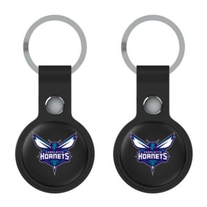 Keyscaper  Black Charlotte Hornets Two-Pack AirTag Holders