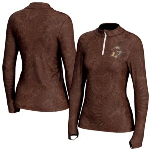Women's ProSphere Brown Lehigh Mountain Hawks Blend 2.0 Quarter-Zip Pullover