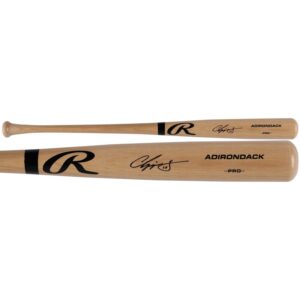 Chipper Jones Atlanta Braves Autographed Blonde Rawlings Pro Bat