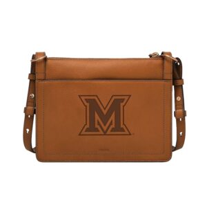 Fossil  Miami University RedHawks Taryn Leather Crossbody Bag