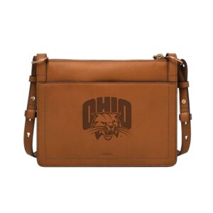Fossil  Ohio Bobcats Taryn Leather Crossbody Bag