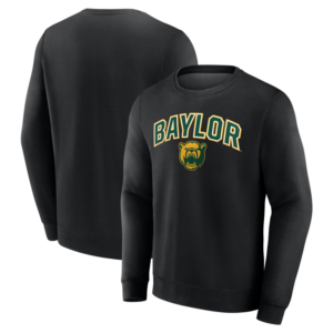 Men's Black Baylor Bears Campus Fleece Pullover Sweatshirt