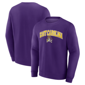 Men's  Purple ECU Pirates Campus Fleece Pullover Sweatshirt