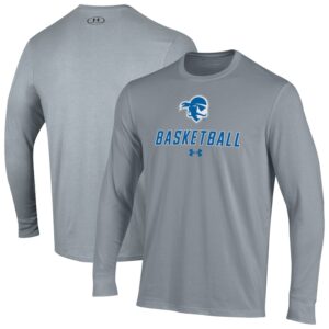 Men's Under Armour  Gray Seton Hall Pirates Basketball Performance Long Sleeve T-Shirt
