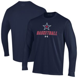 Men's Under Armour  Navy Robert Morris Colonials Basketball Performance Long Sleeve T-Shirt