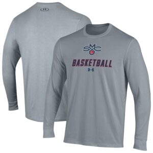 Men's Under Armour  Gray Saint Mary's Gaels Basketball Performance Long Sleeve T-Shirt