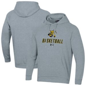 Men's Under Armour Gray Wichita State Shockers Basketball Rival Raglan Fleece Pullover Hoodie