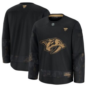 Men's Fanatics  Black Nashville Predators 2024 Military Appreciation Practice Jersey