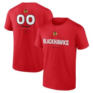 Men's Red Chicago Blackhawks Personalized Name & Number Midfielder T-Shirt