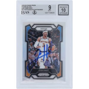 Josh Hart New York Knicks Autographed 2023-24 Panini Prizm Silver Prizm #260 Beckett Fanatics Witnessed Authenticated 9/10 Card