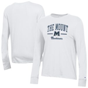 Women's Champion  White Mount St. Mary's Mountaineers Core Long Sleeve T-Shirt