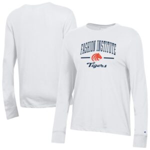 Women's Champion  White SUNY Fashion Institute of Technology Tigers Core Long Sleeve T-Shirt