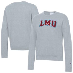 Women's Champion  Gray Loyola Marymount Lions Powerblend Pullover Sweatshirt