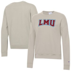 Women's Champion  Oatmeal Loyola Marymount Lions Powerblend Pullover Sweatshirt