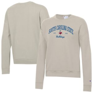 Women's Champion  Oatmeal South Carolina State Bulldogs Powerblend Pullover Sweatshirt