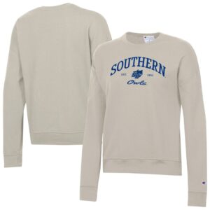 Women's Champion  Oatmeal Southern Connecticut State Owls Powerblend Pullover Sweatshirt
