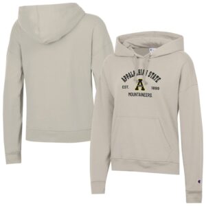 Women's Champion  Oatmeal Appalachian State Mountaineers Powerblend Fleece Pullover Hoodie