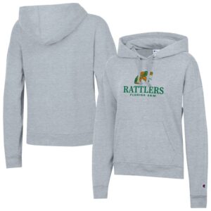 Women's Champion  Gray Florida A&M Rattlers Powerblend Fleece Pullover Hoodie
