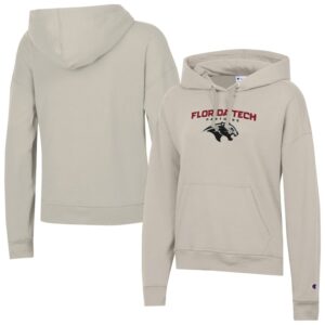 Women's Champion  Oatmeal Florida Tech Panthers Powerblend Fleece Pullover Hoodie