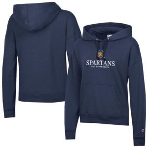 Women's Champion  Navy UNCG Spartans Powerblend Fleece Pullover Hoodie