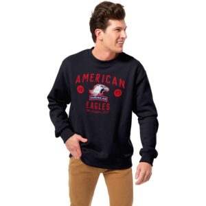 Men's League Collegiate Wear  Navy American University Eagles Essentials 2.0 Pullover Sweatshirt