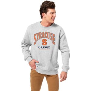 Men's League Collegiate Wear  Heather Gray Syracuse Orange Essentials 2.0 Pullover Sweatshirt