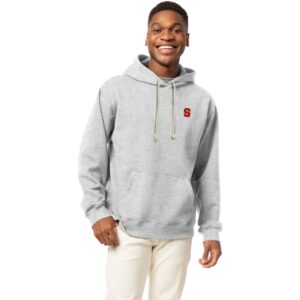 Men's League Collegiate Wear  Heather Gray Syracuse Orange Essentials 2.0 Fleece Pullover Hoodie
