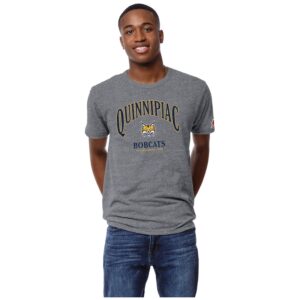 Men's League Collegiate Wear Heather Gray Quinnipiac Bobcats Victory Falls Tri-Blend T-Shirt