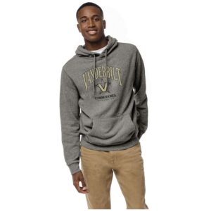 Men's League Collegiate Wear Heather Gray Vanderbilt Commodores Heritage Tri-Blend Pullover Hoodie
