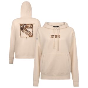 Women's Levelwear Khaki New York Rangers Desert Camo Adorn Battalion Pullover Hoodie