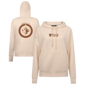 Women's Levelwear Khaki Winnipeg Jets Desert Camo Adorn Battalion Pullover Hoodie