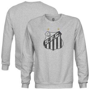 Men's 1863FC  Heather Gray Santos FC Color Badge Pullover Sweatshirt