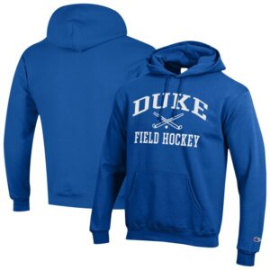 Men's Champion  Royal Duke Blue Devils Icon Field Hockey Powerblend Pullover Hoodie