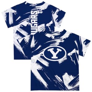 Newborn & Infant Vive La Fete  Navy BYU Cougars Paint Brush T-Shirt
