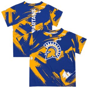 Toddler Vive La Fete  Royal San Jose State Spartans Paint Brush T-Shirt