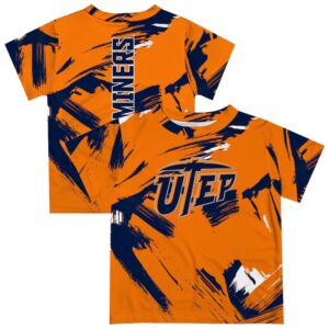 Toddler Vive La Fete  Orange UTEP Miners Paint Brush T-Shirt